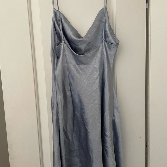 Blue silk dress , Mini dress - Picture 2 of 4